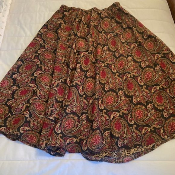 Reversible Long Flower Pattern Skirt - Picture 2 of 2